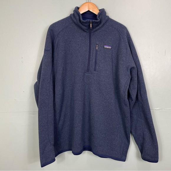 Patagonia Men’s Better Sweater 1/4 Zip Half Zip Blue Mens Size XXL 25522 2XL